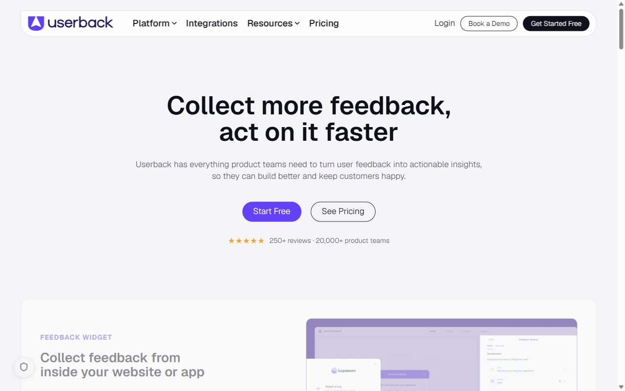 Userback Product Feedback Tool