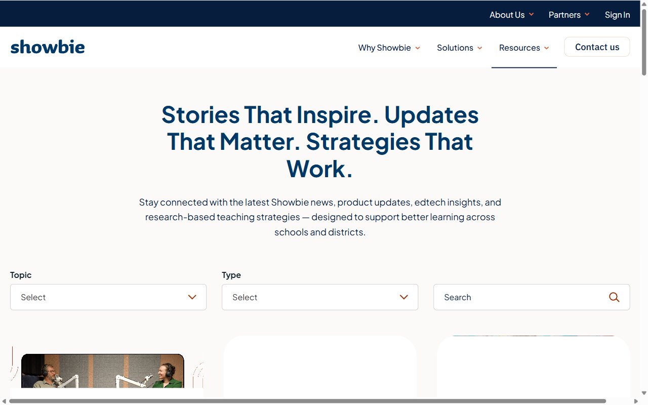 Showbie Classroom Hub