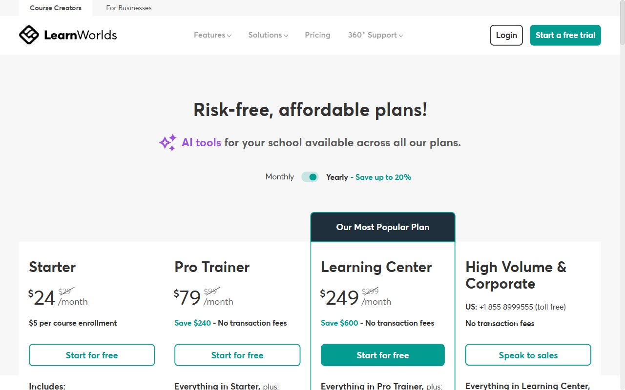 LearnWorlds Online Course Platform