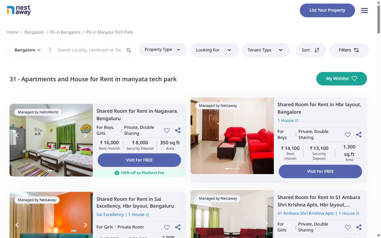 NestAway Rental Platform