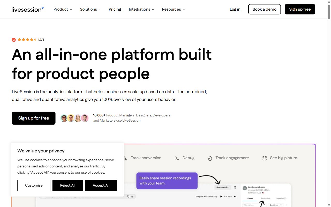 LiveSession Web App