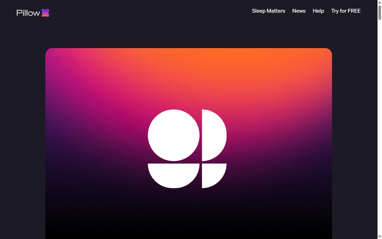 Pillow Sleep Tracker iOS App