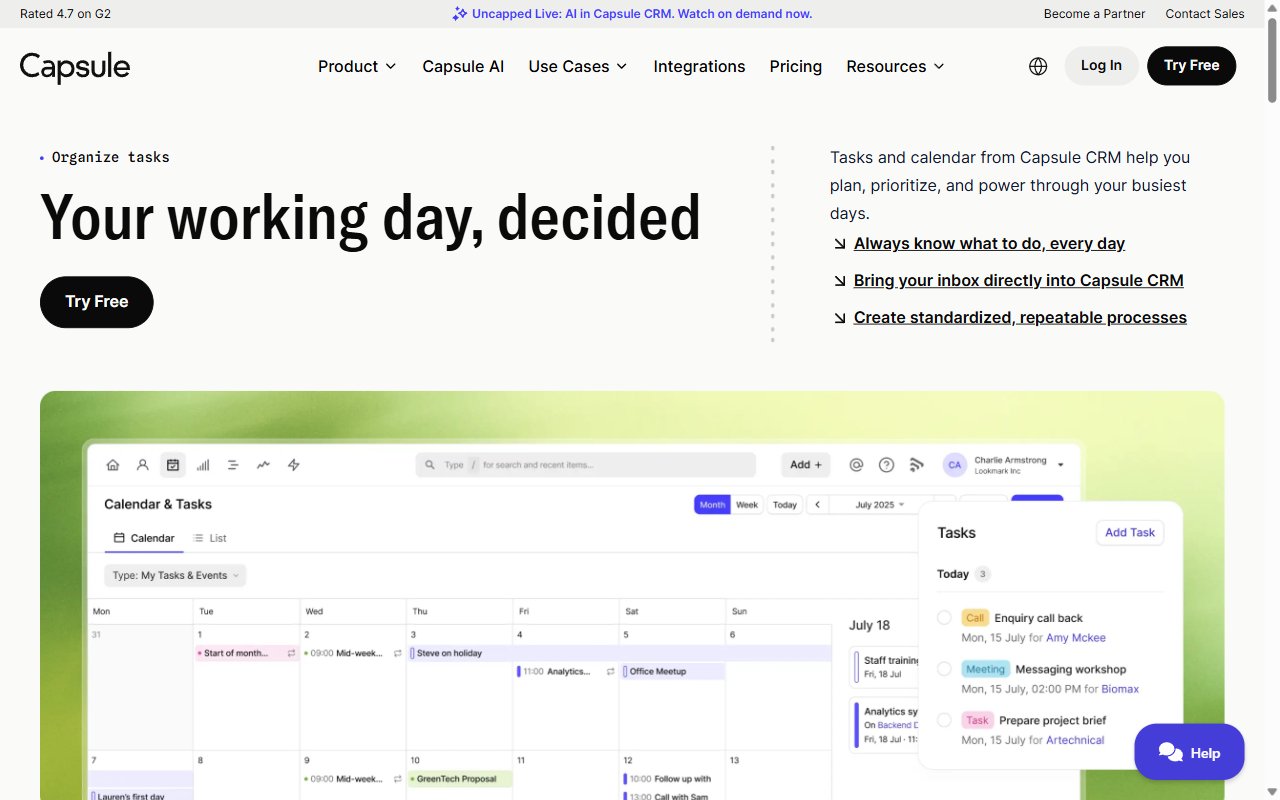 Capsule CRM Workspace