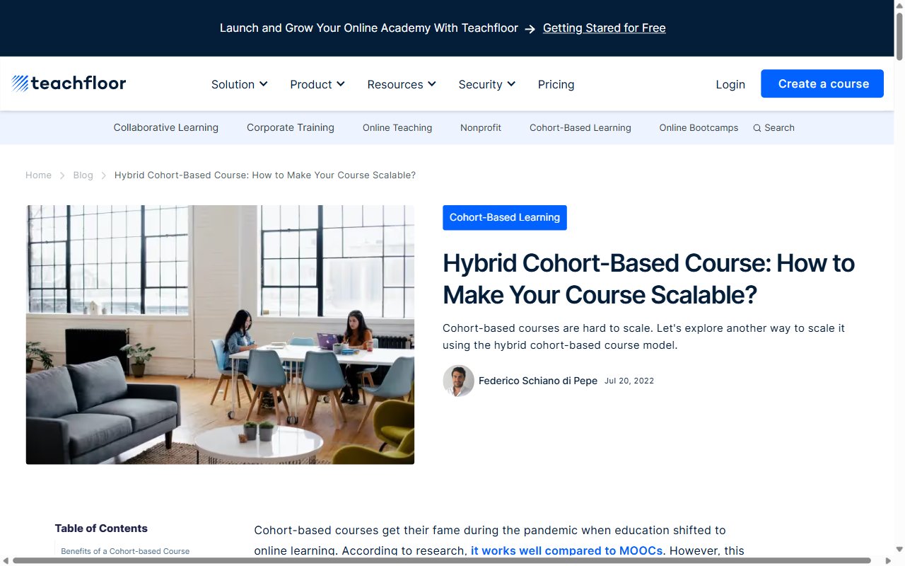Teachfloor Cohort Academy